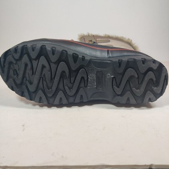 Khombu Womens North Star Waterproof Winter Boots Tan Sz 9, Leather, Fur inside. - Picture 7 of 10